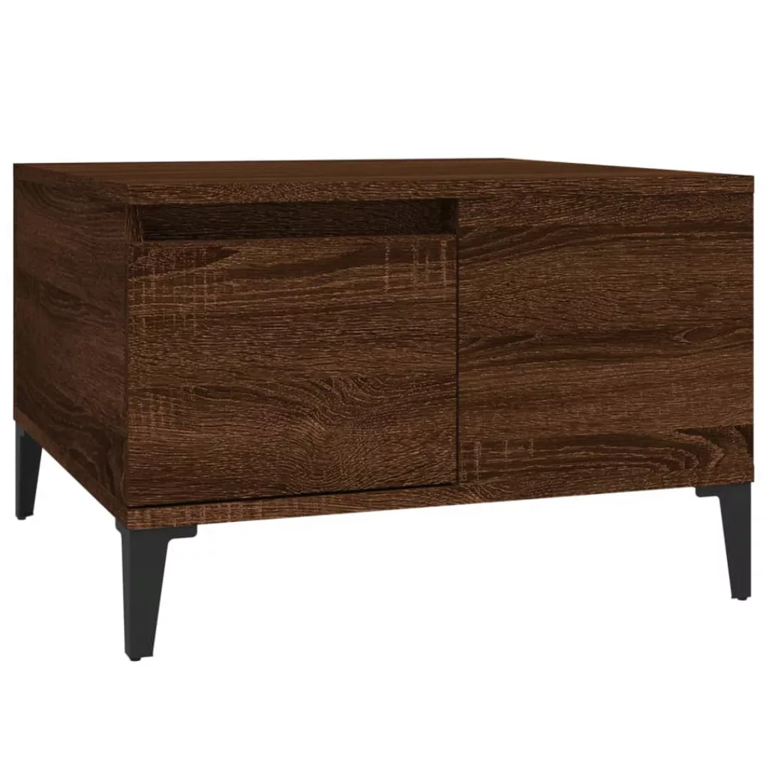 Vidaxl Couchtisch Braun Eichen-optik 55x55x36,5 Cm Holzwerkstoff günstig online kaufen