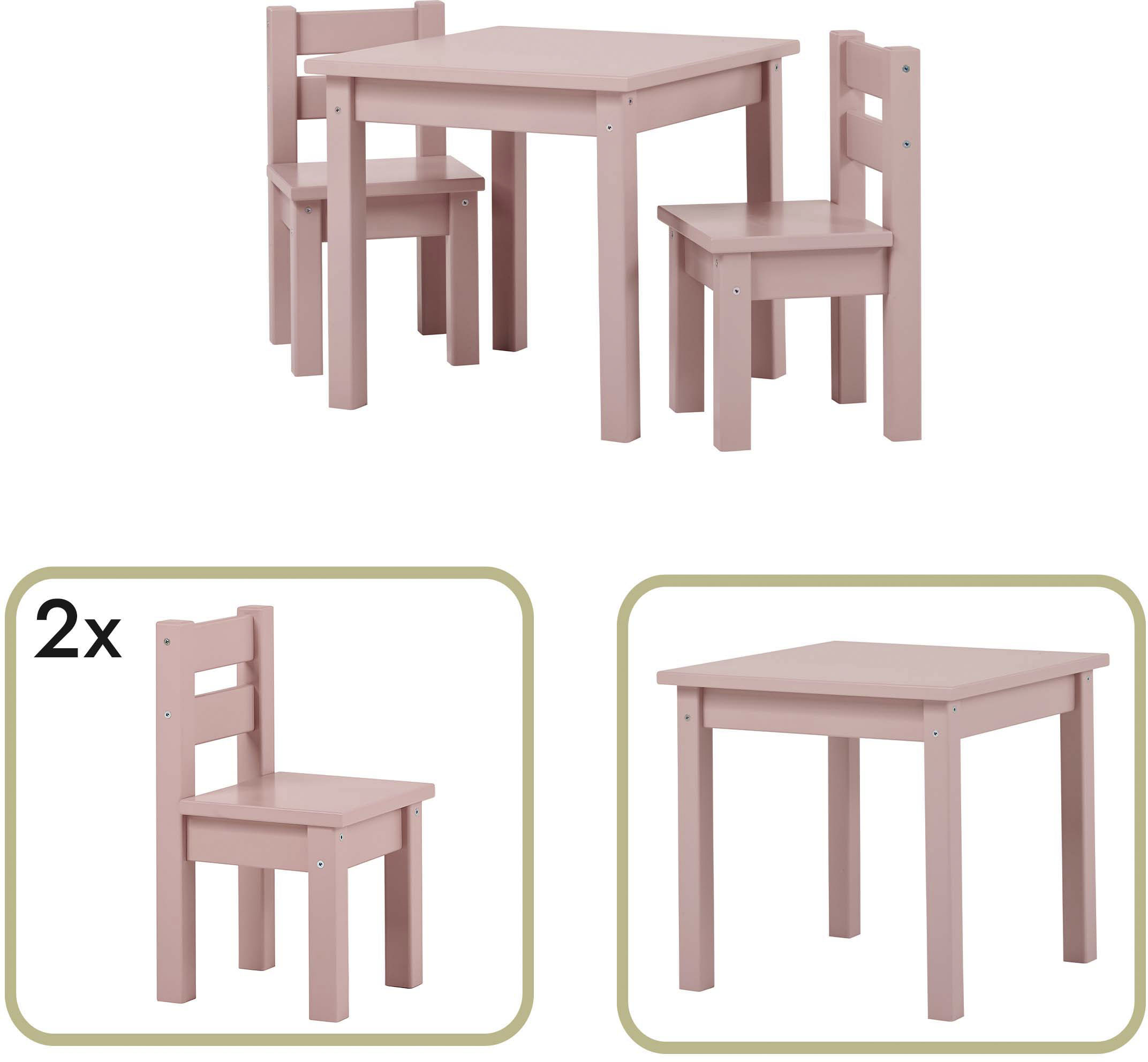 Hoppekids Kindersitzgruppe "MADS Kindersitzgruppe", (Set, 3 tlg., 1 Tisch, günstig online kaufen
