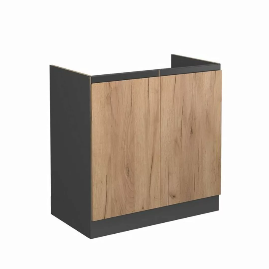 Vicco Spülenunterschrank R-Line, Goldkraft Eiche/Anthrazit, 80 cm, AP Anthr günstig online kaufen