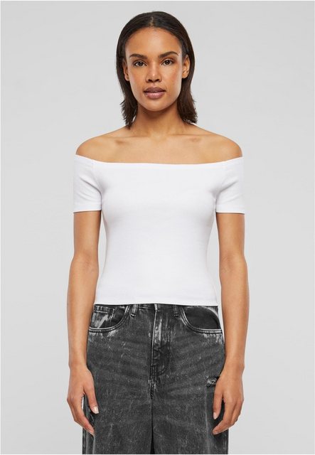 URBAN CLASSICS T-Shirt Ladies Organic Off Shoulder Rib Tee günstig online kaufen