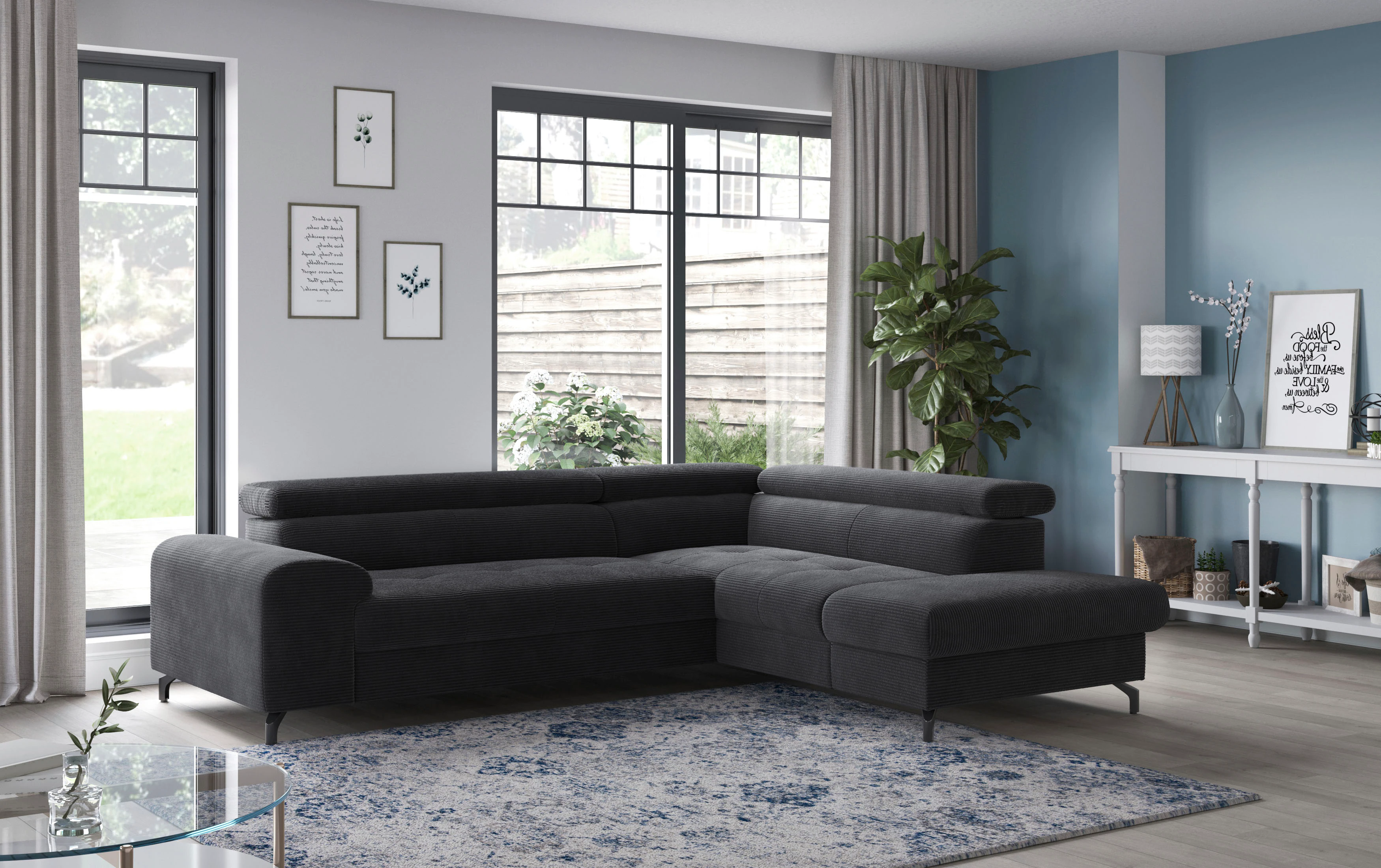 COTTA Ecksofa "Aura L-Form", mit Schlaffunktion, Bettkasten und Kopfteilver günstig online kaufen