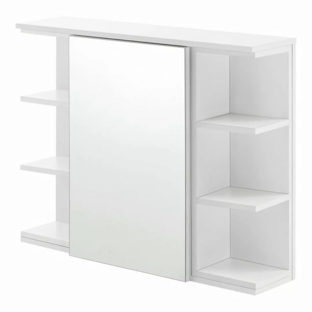 en.casa Badezimmer Wandschrank Spiegelschrank 64x80x20cm mit Tür und 3-3 Ab günstig online kaufen