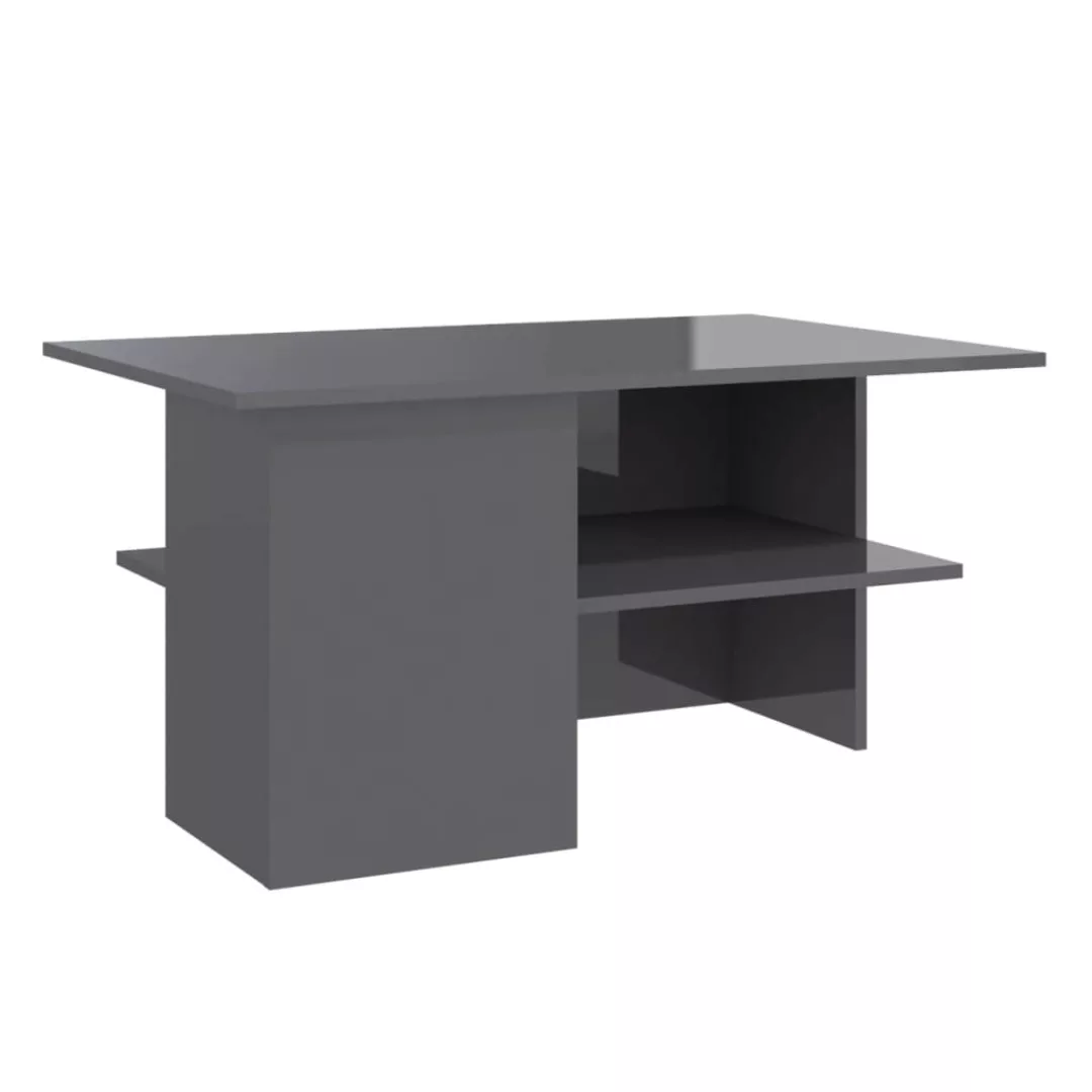 Couchtisch Hochglanz-grau 90x60x46,5 Cm Spanplatte günstig online kaufen