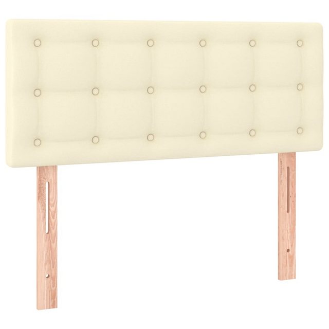 vidaXL Bett, Kopfteil Creme 80x5x78/88 cm Kunstleder günstig online kaufen