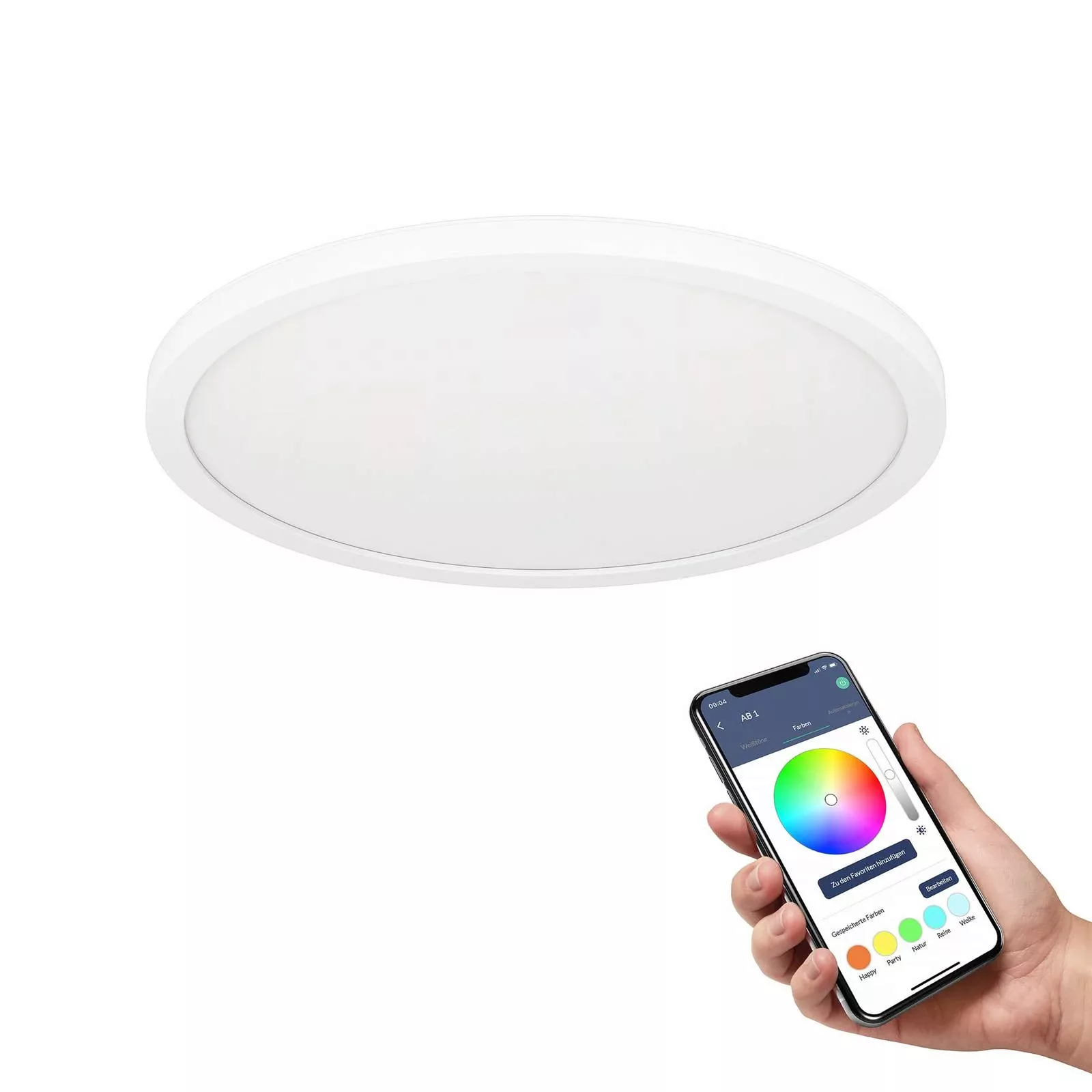 EGLO connect Rovito-Z Deckenlampe weiß, Ø 29,5cm günstig online kaufen