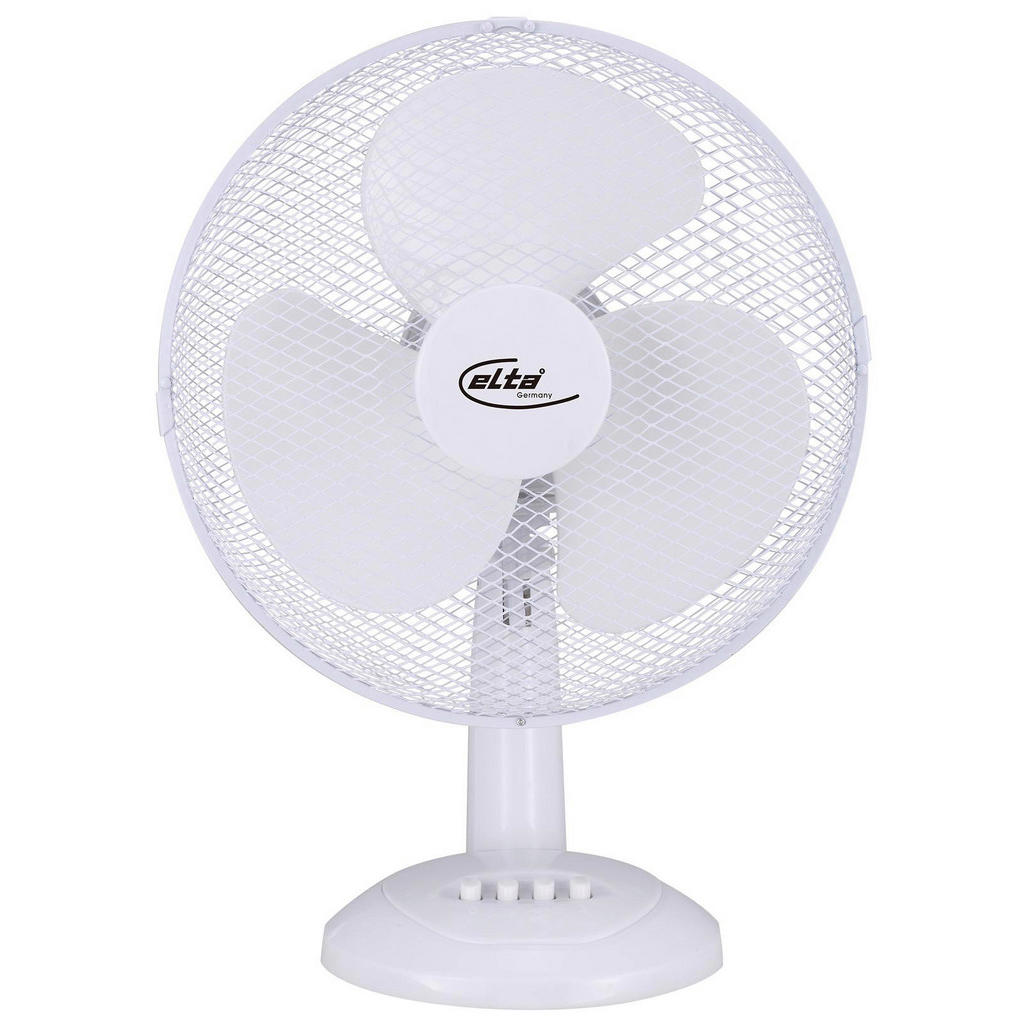 Elta Tischventilator 3001220 weiß Metall Kunststoff D: ca. 30 cm günstig online kaufen