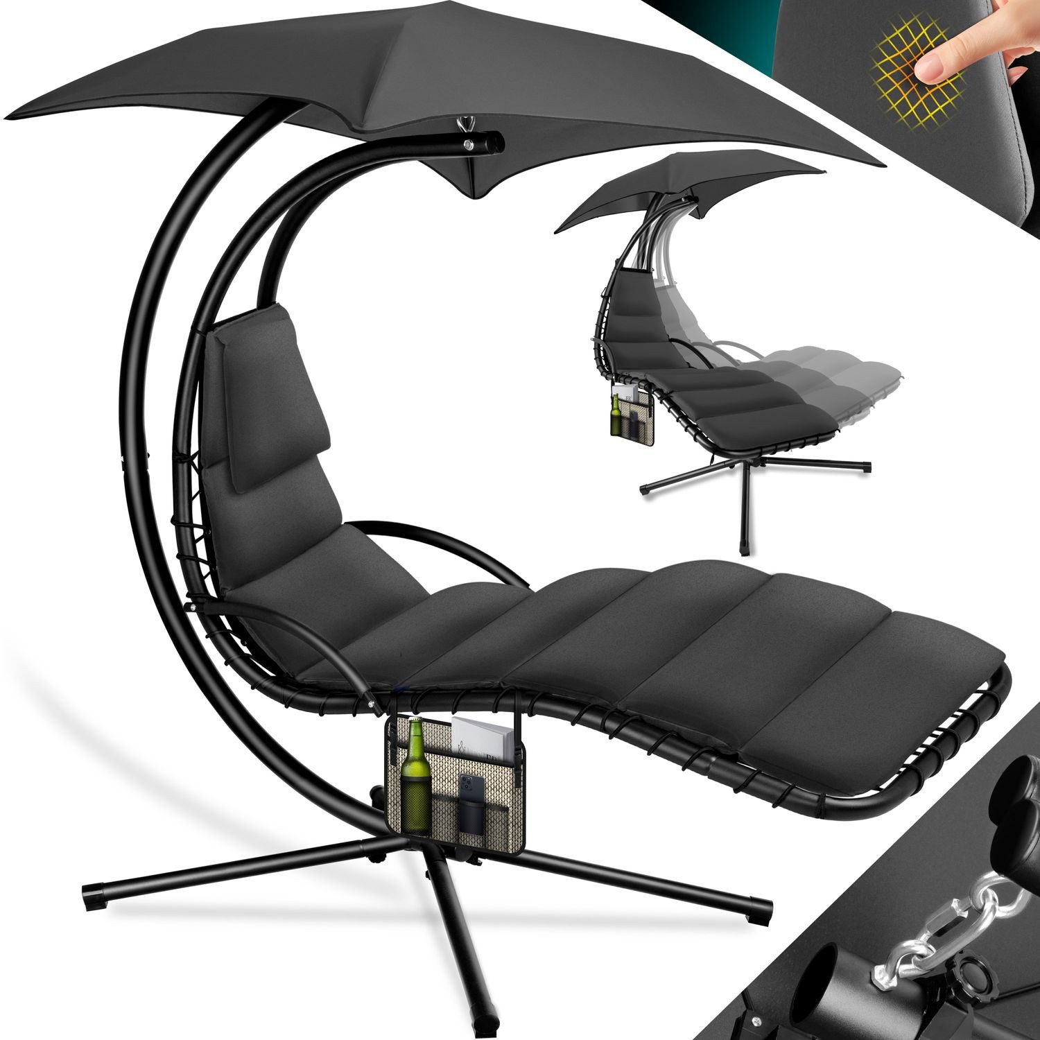 KESSER Gartenliege, Schwebeliege mit Sonnenschirm, Hängeliege günstig online kaufen