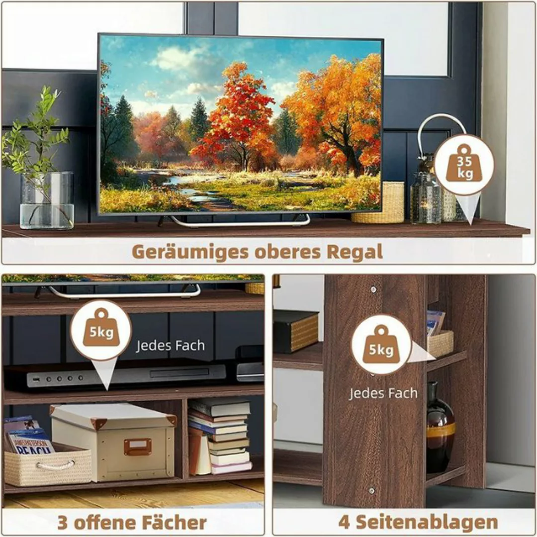 KOMFOTTEU TV-Schrank Fernsehschrank aus Holz für Fernseher bis zu 50 Zoll günstig online kaufen
