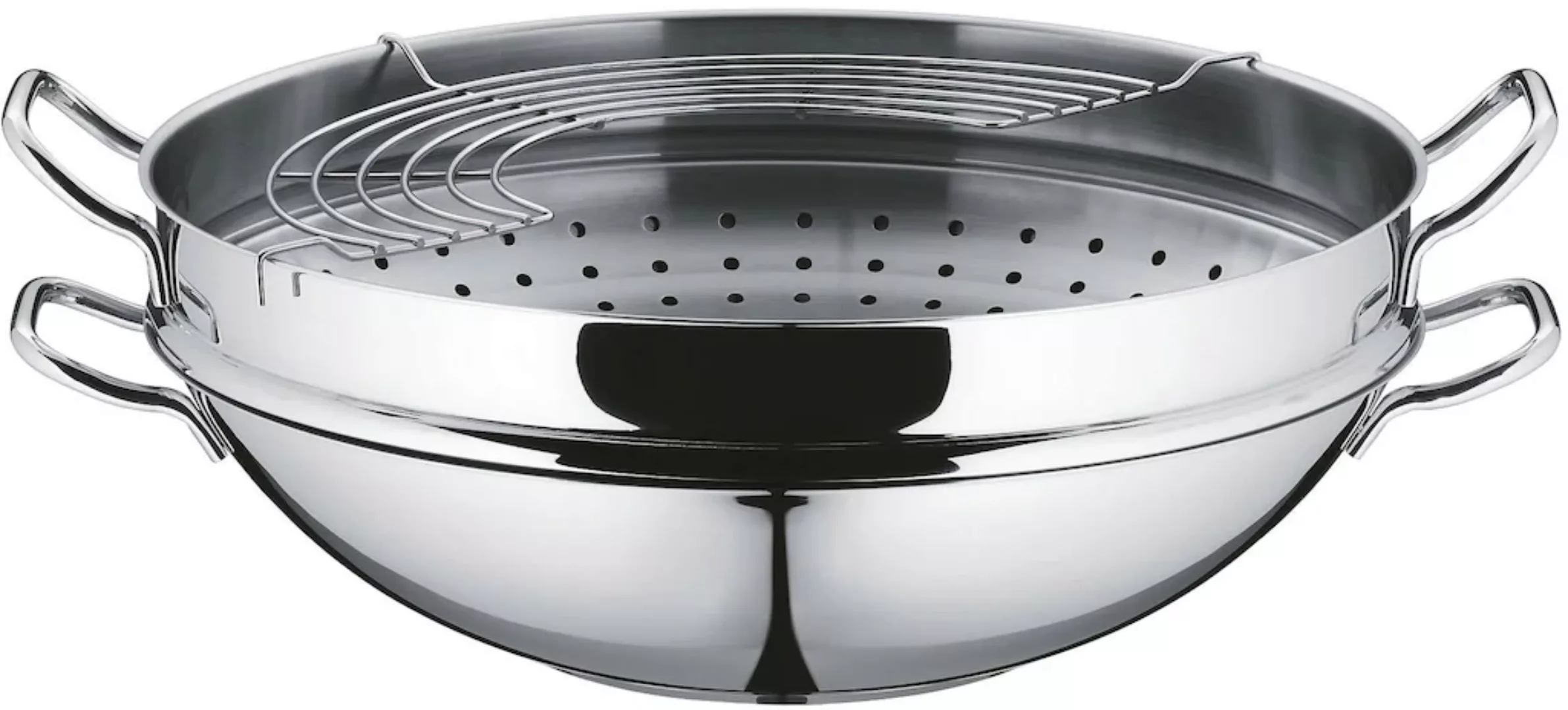 WMF Wok »Macao«, Cromargan® Edelstahl Rostfrei 18/10, (Set, 4 tlg., 1 x Wok günstig online kaufen