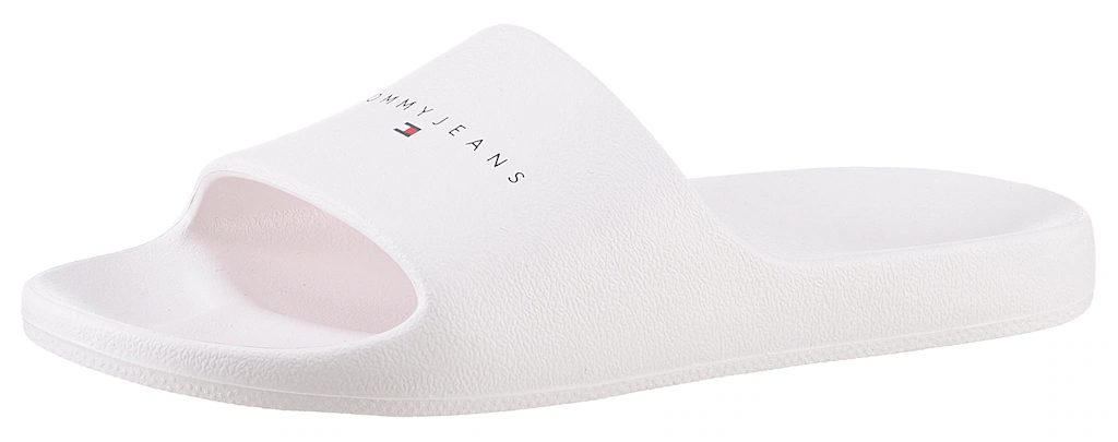 Tommy Jeans Pantolette "TJW PRINTED PU POOL SLIDE", Plateau, Sommerschuh, S günstig online kaufen