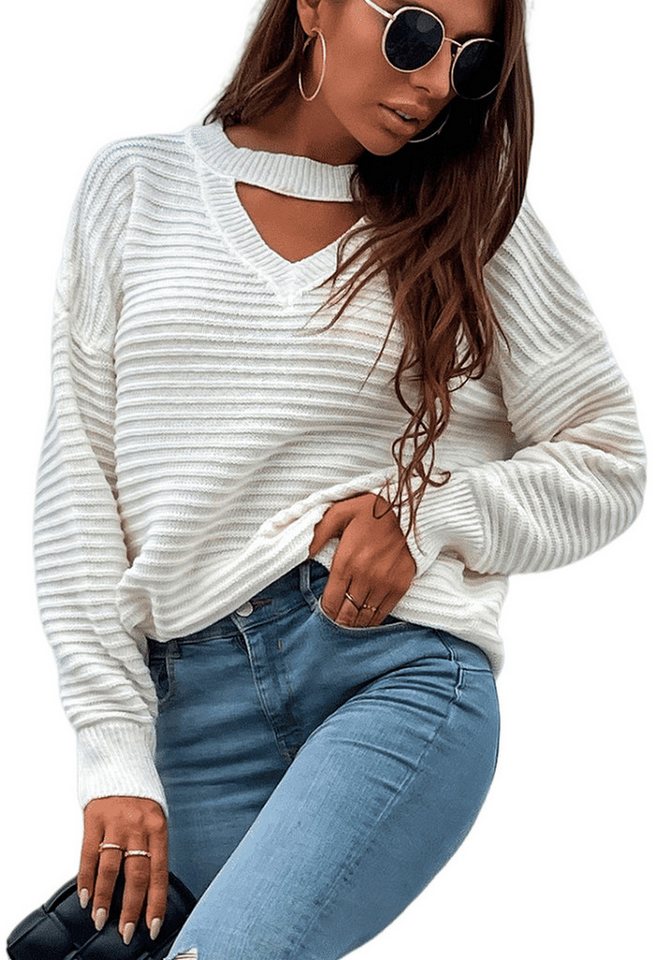 Nebelmeer Strickpullover Strickpullover Pullover Pullover Damen Oberteil Mo günstig online kaufen