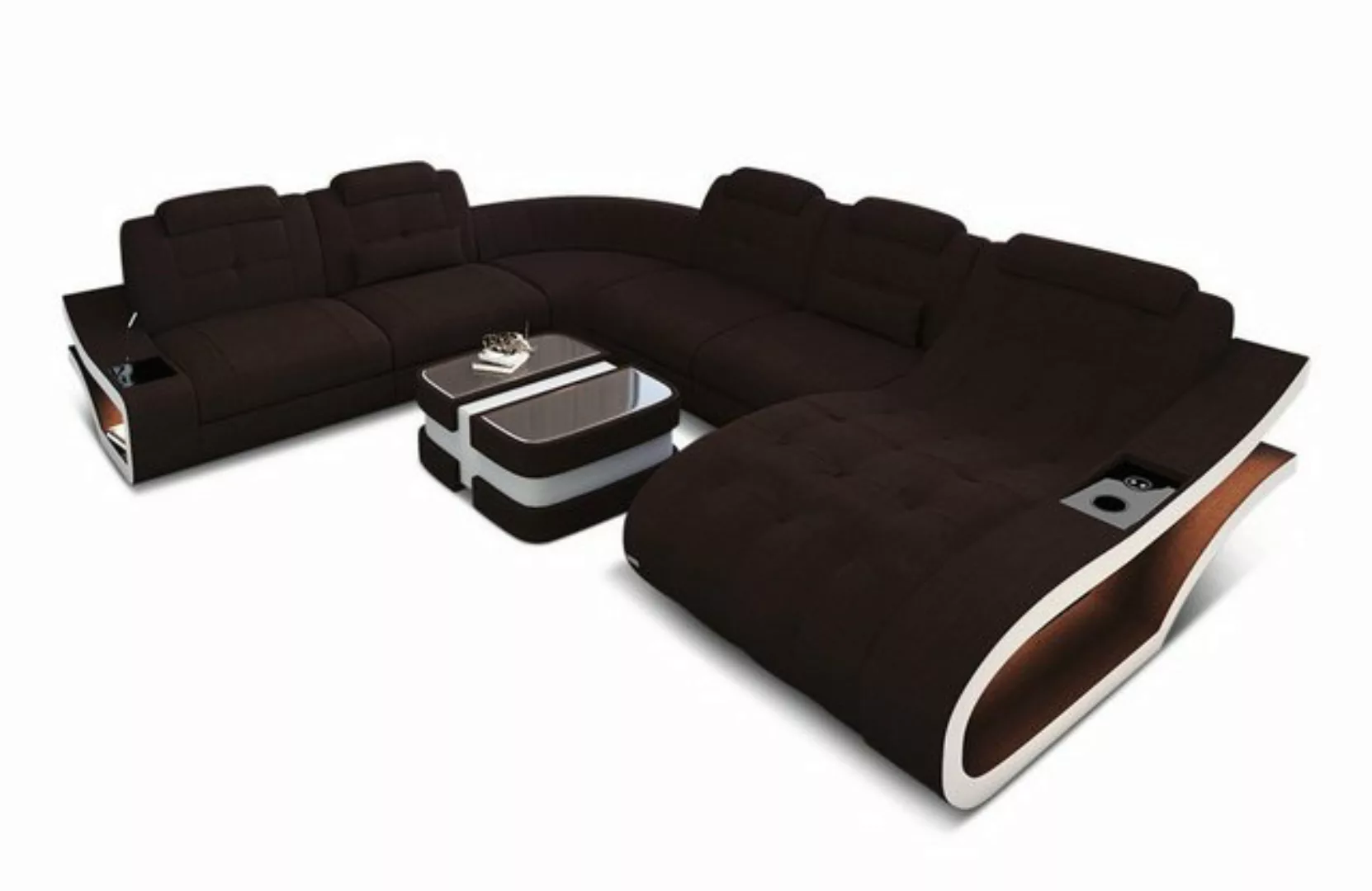 Sofa Dreams Wohnlandschaft Polster Stoffsofa Couch Elegante H XXL Form Stof günstig online kaufen