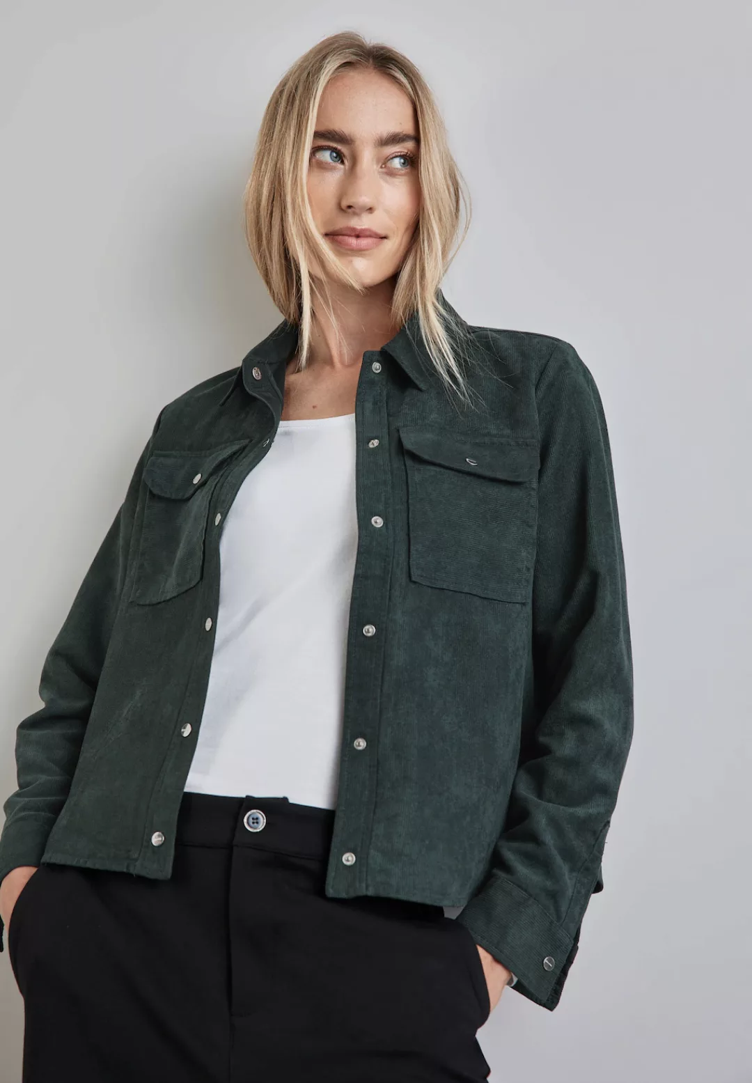 STREET ONE Hemdjacke, in Cord-Optik günstig online kaufen