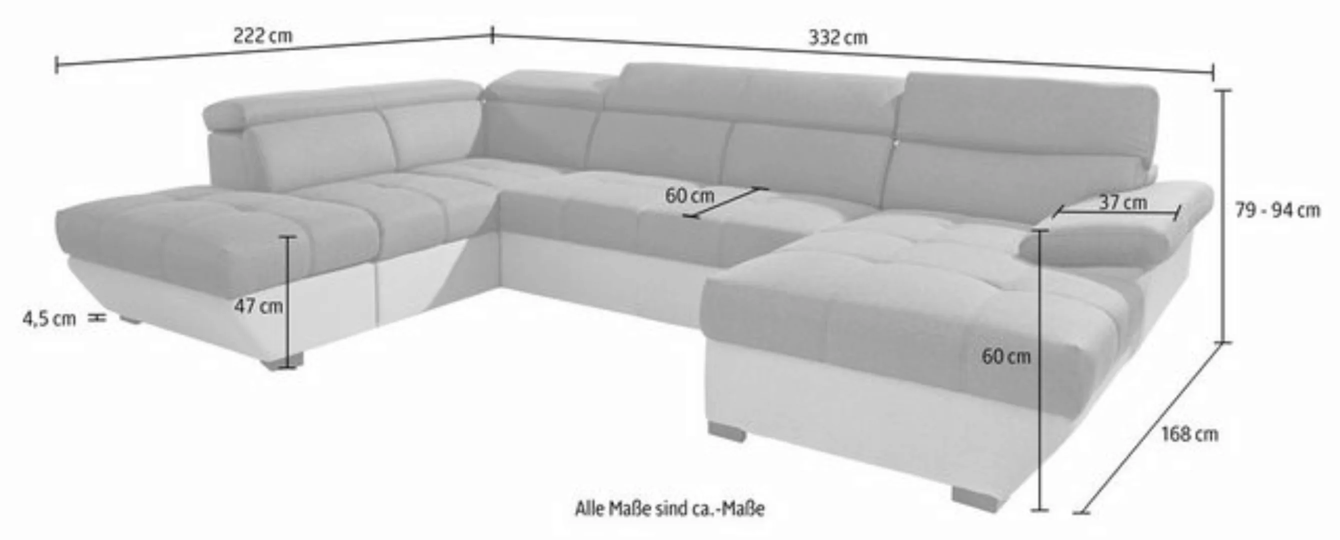 COTTA Wohnlandschaft Speedway, wahlweise mit Bettfunktion und Bettkasten günstig online kaufen