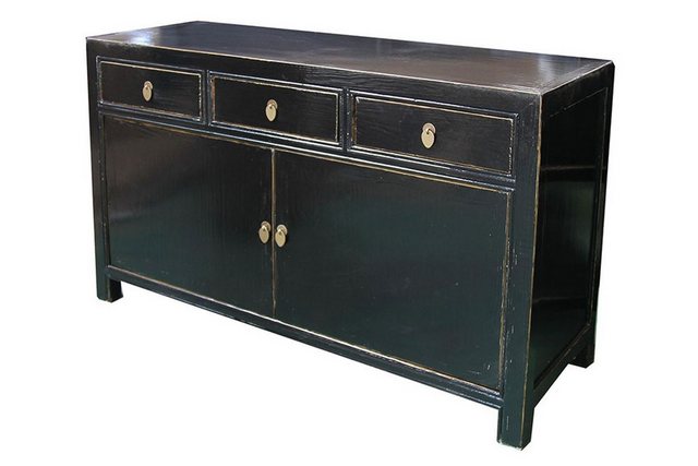 daslagerhaus living Bauernschrank Sideboard schwarz 135 cm günstig online kaufen