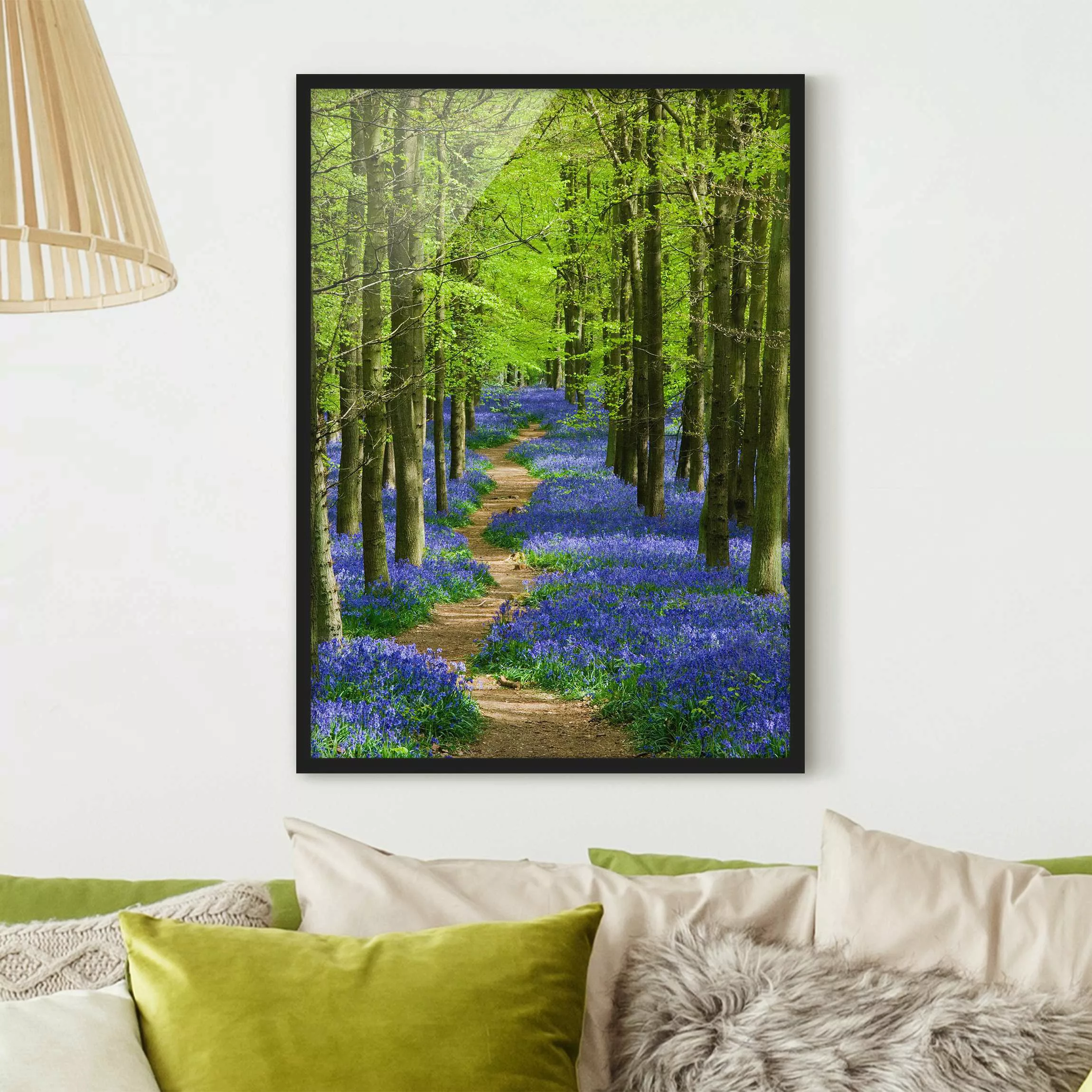 Bild mit Rahmen Natur & Landschaft - Hochformat Wanderweg in Hertfordshire günstig online kaufen