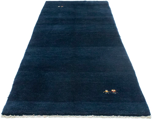 morgenland Wollteppich »Gabbeh Teppich handgeknüpft dunkelblau«, rechteckig günstig online kaufen