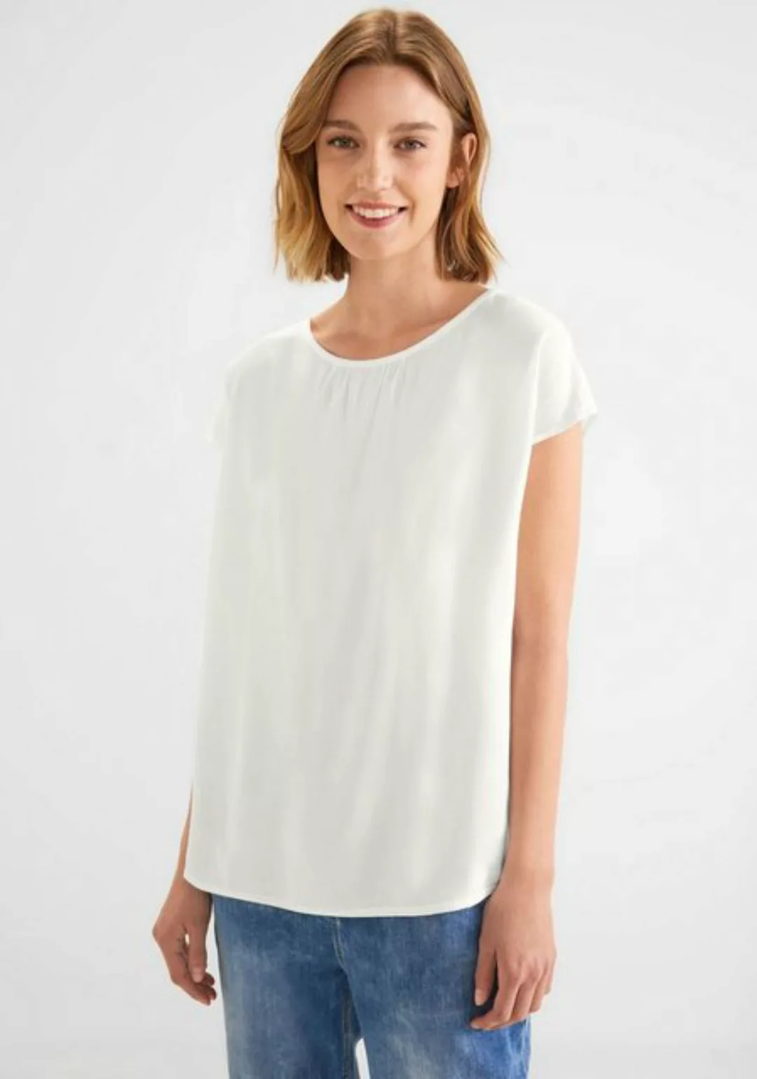 STREET ONE Shirtbluse mit femininen Raffungen günstig online kaufen