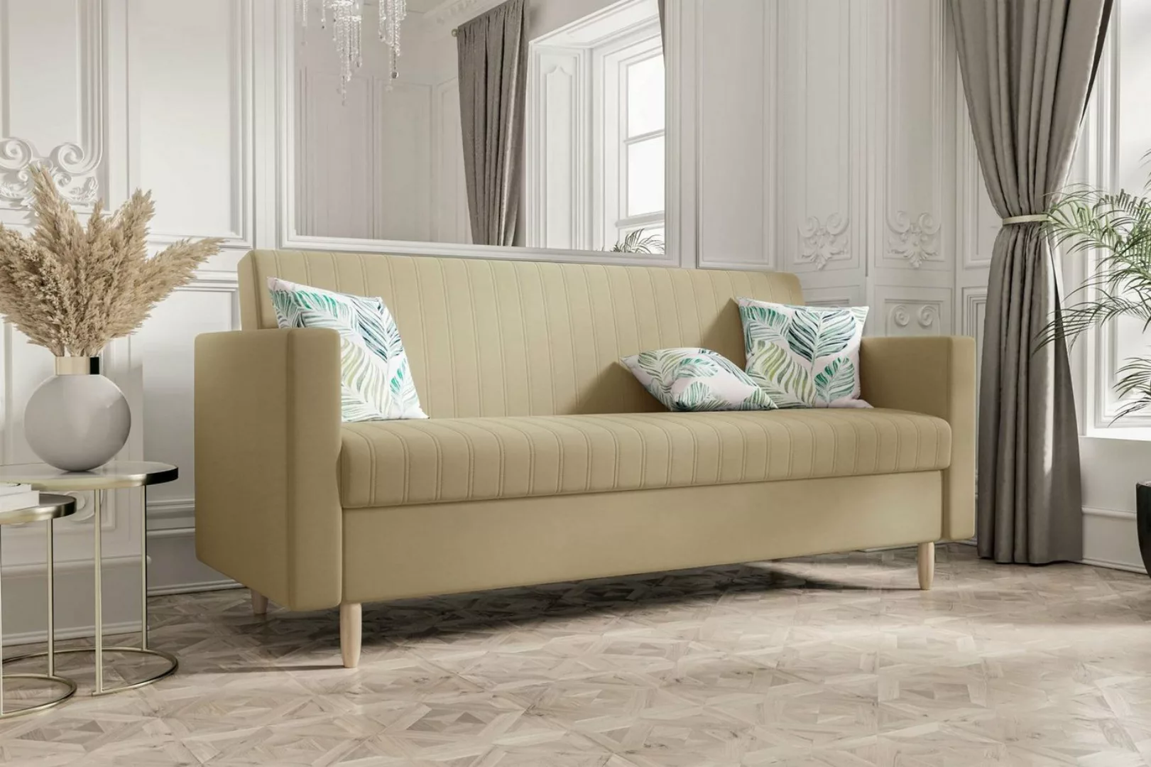 Stylefy 3-Sitzer Melisa, Sofa, Schlafsofa, Sitzkomfort, mit Bettfunktion, m günstig online kaufen