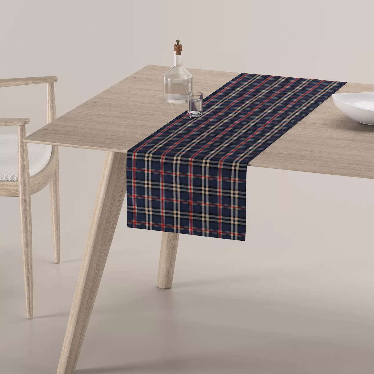 Tischläufer, blau-rot, 40 x 130 cm, Quadro (142-68) günstig online kaufen