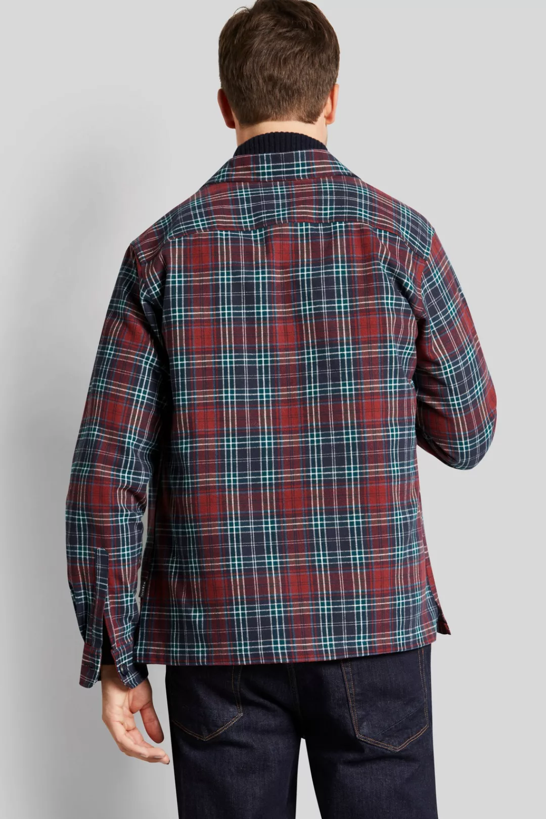 bugatti Langarmhemd "Overshirt", mit Karomuster günstig online kaufen