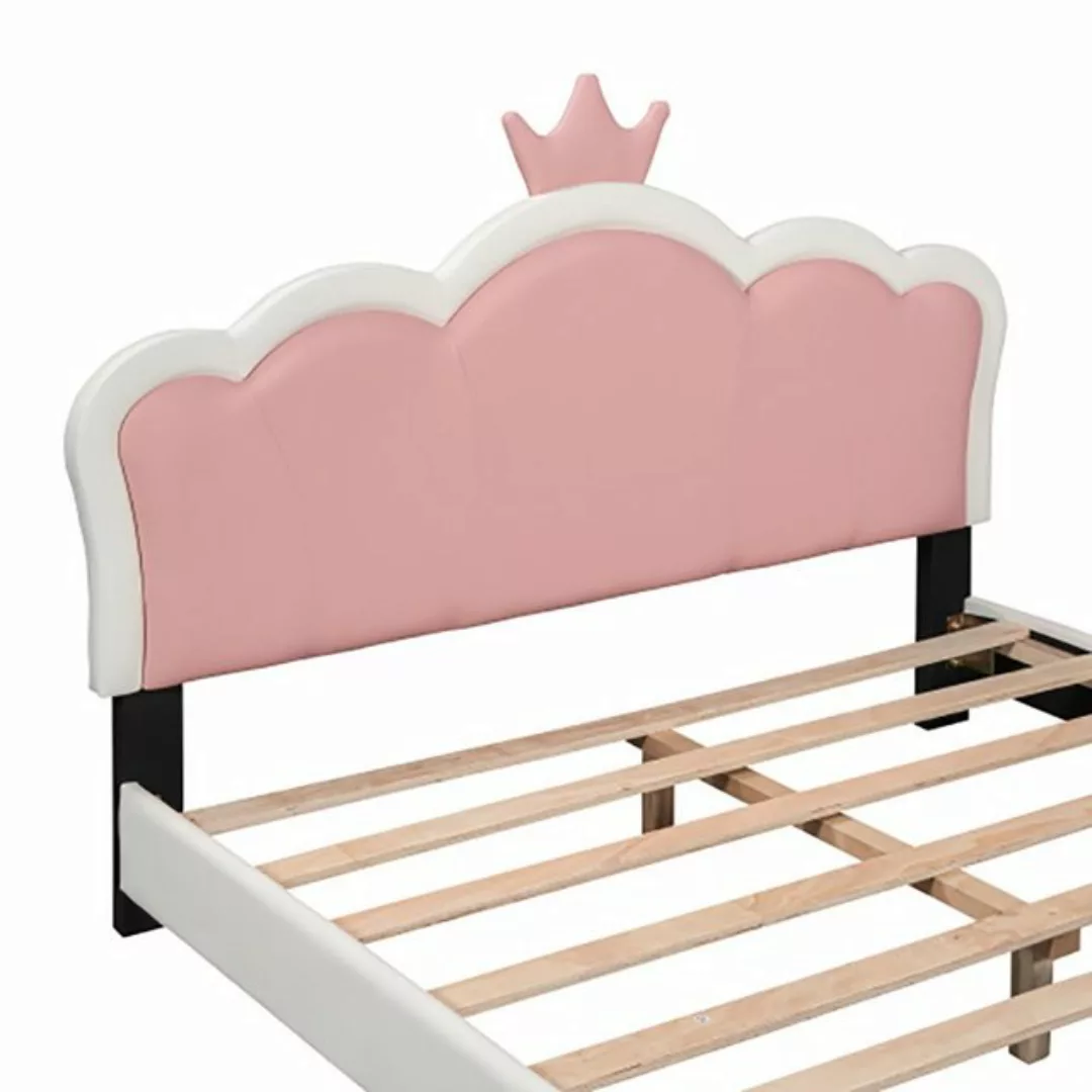 Sweiko Polsterbett, Kinderbett mit Kopfteil in Kronenform, 140*200cm günstig online kaufen