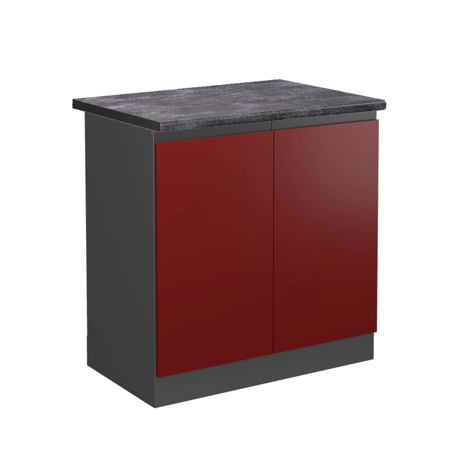 Vicco Spülenunterschrank R-Line, Rot/Anthrazit, 80 cm, günstig online kaufen