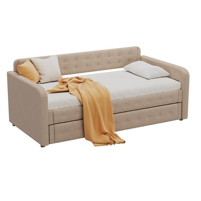 Ulife Daybett Polsterbett Sofabett Tagesbett, mit ausziehbares Rollbett,90* günstig online kaufen