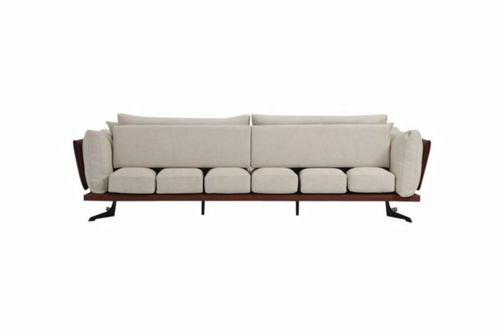 JVmoebel 3-Sitzer Dreisitzer Sofa 3 Sitzer Stoff Beige Modern Design Wohnzi günstig online kaufen