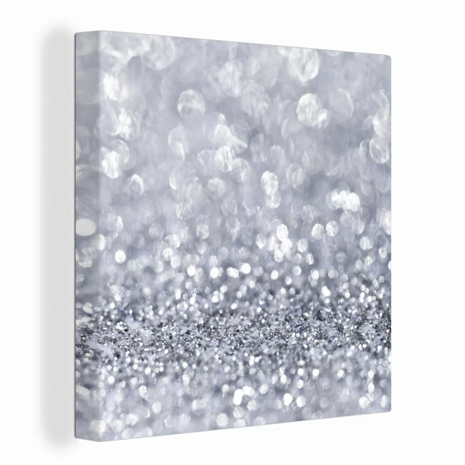 OneMillionCanvasses® Leinwandbild Silber glitzert, Fotodruck (1 günstig online kaufen