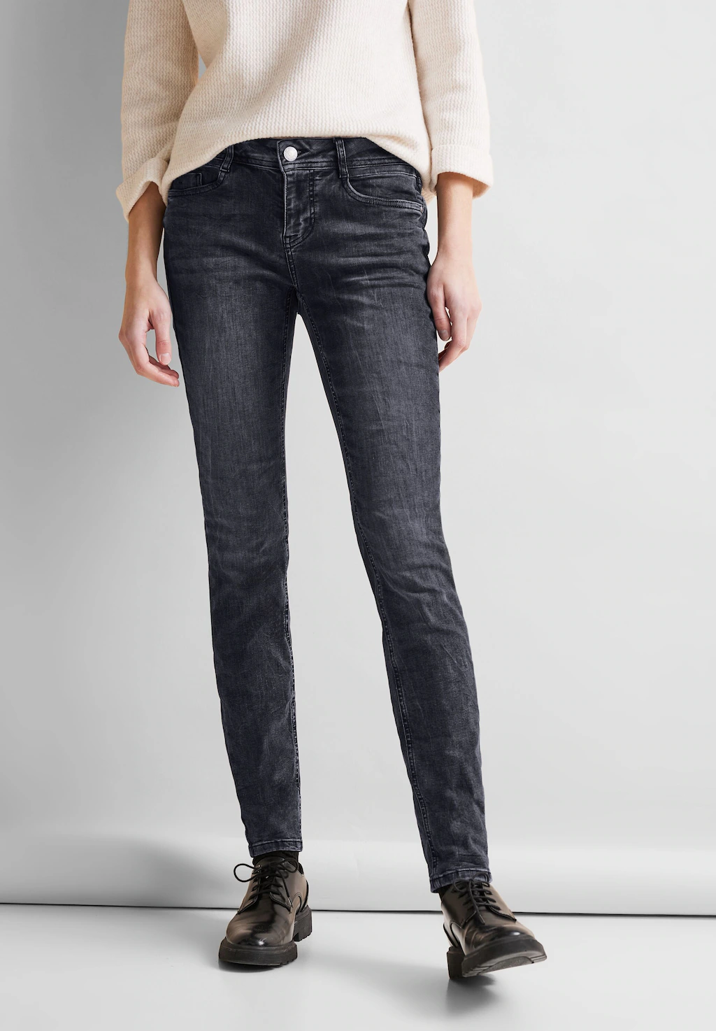 STREET ONE Gerade Jeans, softer Materialmix günstig online kaufen