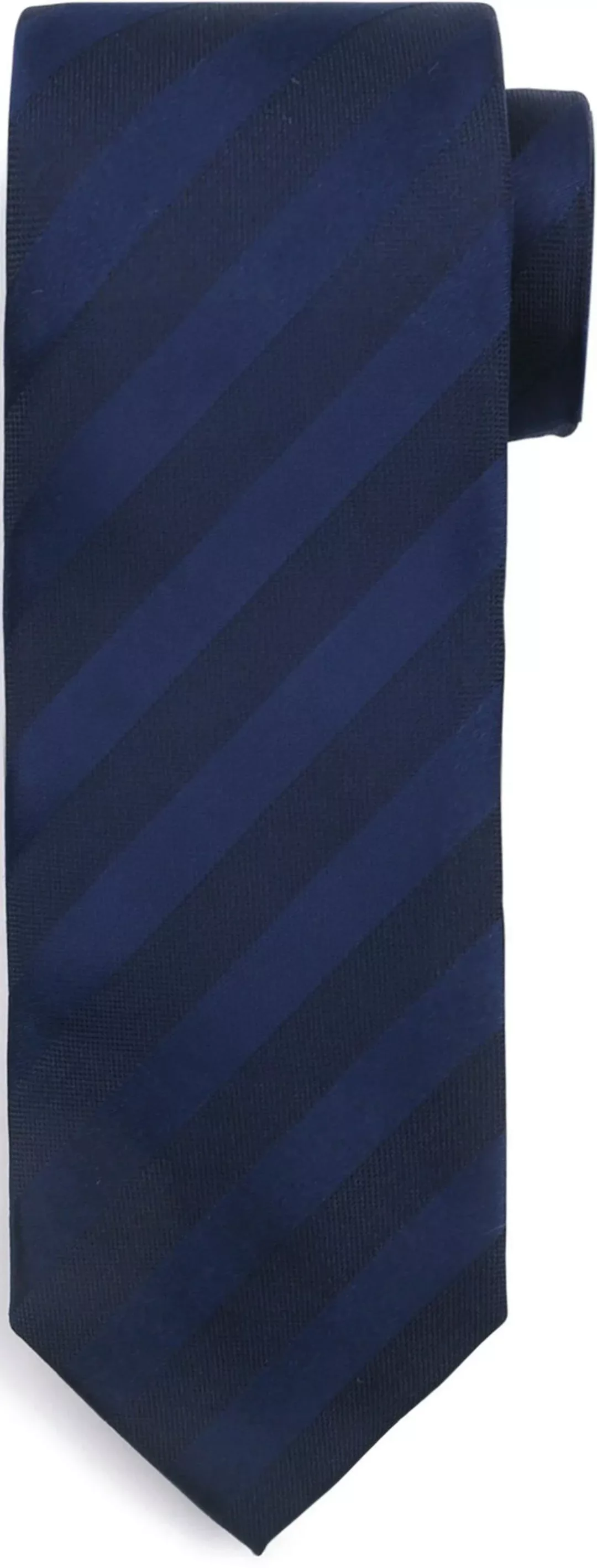 Suitable Krawatte Seide Streif Navy  - günstig online kaufen