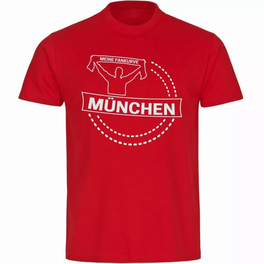 multifanshop T-Shirt Herren München rot - Meine Fankurve - Männer günstig online kaufen