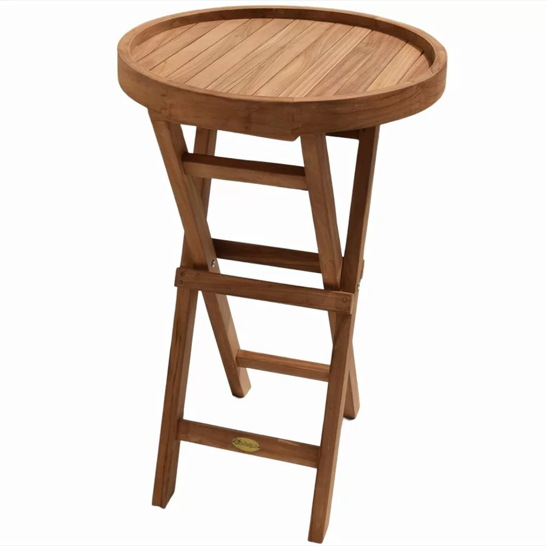 Tabletttisch Klappbeistelltisch Alessandria Teak Massivholz günstig online kaufen