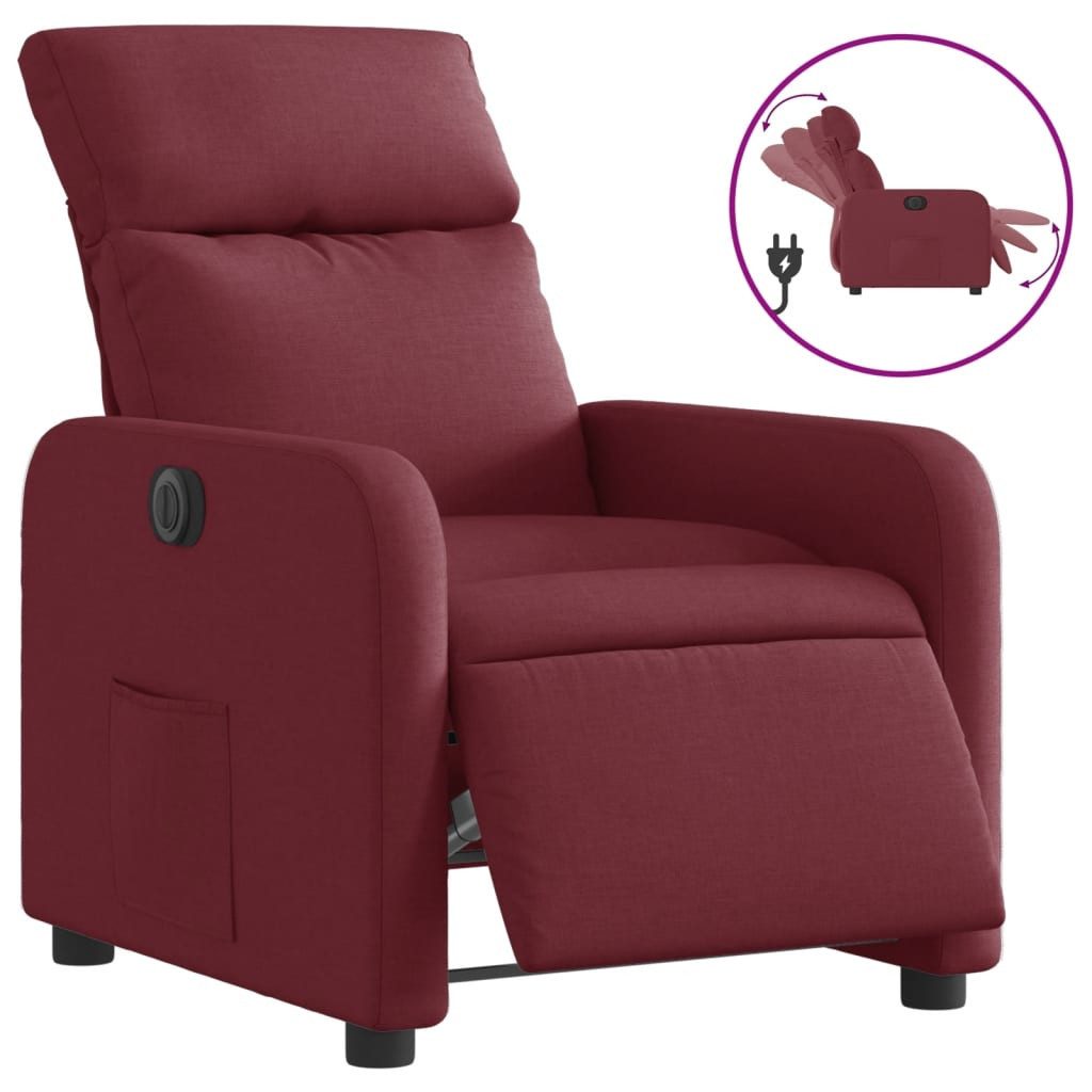 vidaXL Sessel Relaxsessel Elektrisch Weinrot Stoff günstig online kaufen