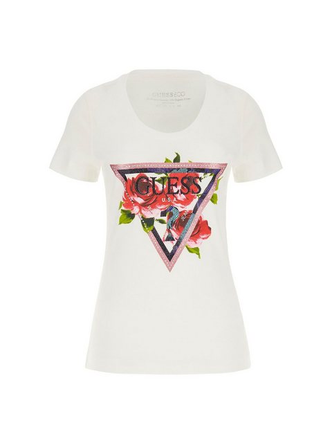 Guess T-Shirt ROSES (1-tlg) Ziersteine günstig online kaufen