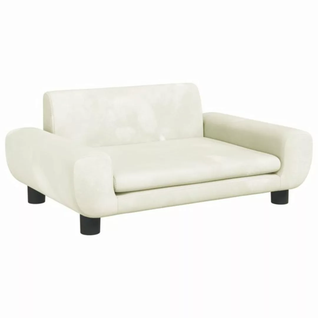 vidaXL Kindersofa Kindersofa Creme 70x45x33 cm Samt Kindercouch Kindermöbel günstig online kaufen