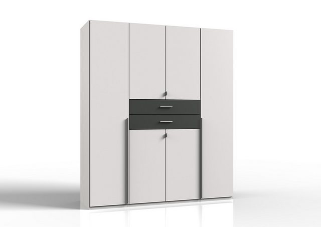 Wimex Kleiderschrank in Weiß mit 2 Schubladen und 6 Türen (B/H/T: 180x208x5 günstig online kaufen