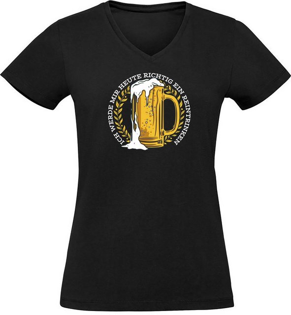 MyDesign24 T-Shirt Damen Oktoberfest T-Shirt - Mass Bier mit Spruch V-Aussc günstig online kaufen