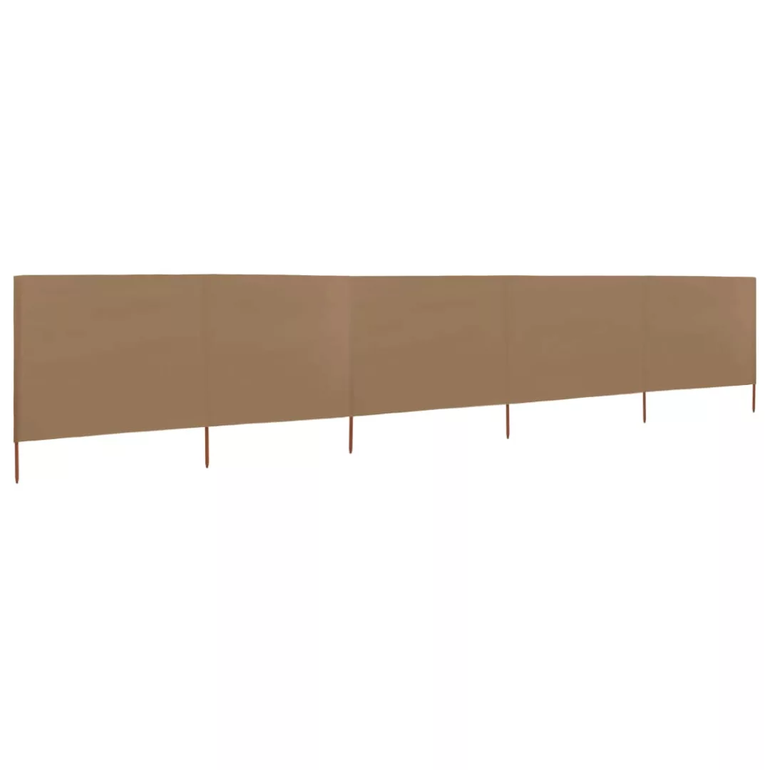 5-teiliges Windschutzgewebe 600 X 80 Cm Taupe günstig online kaufen