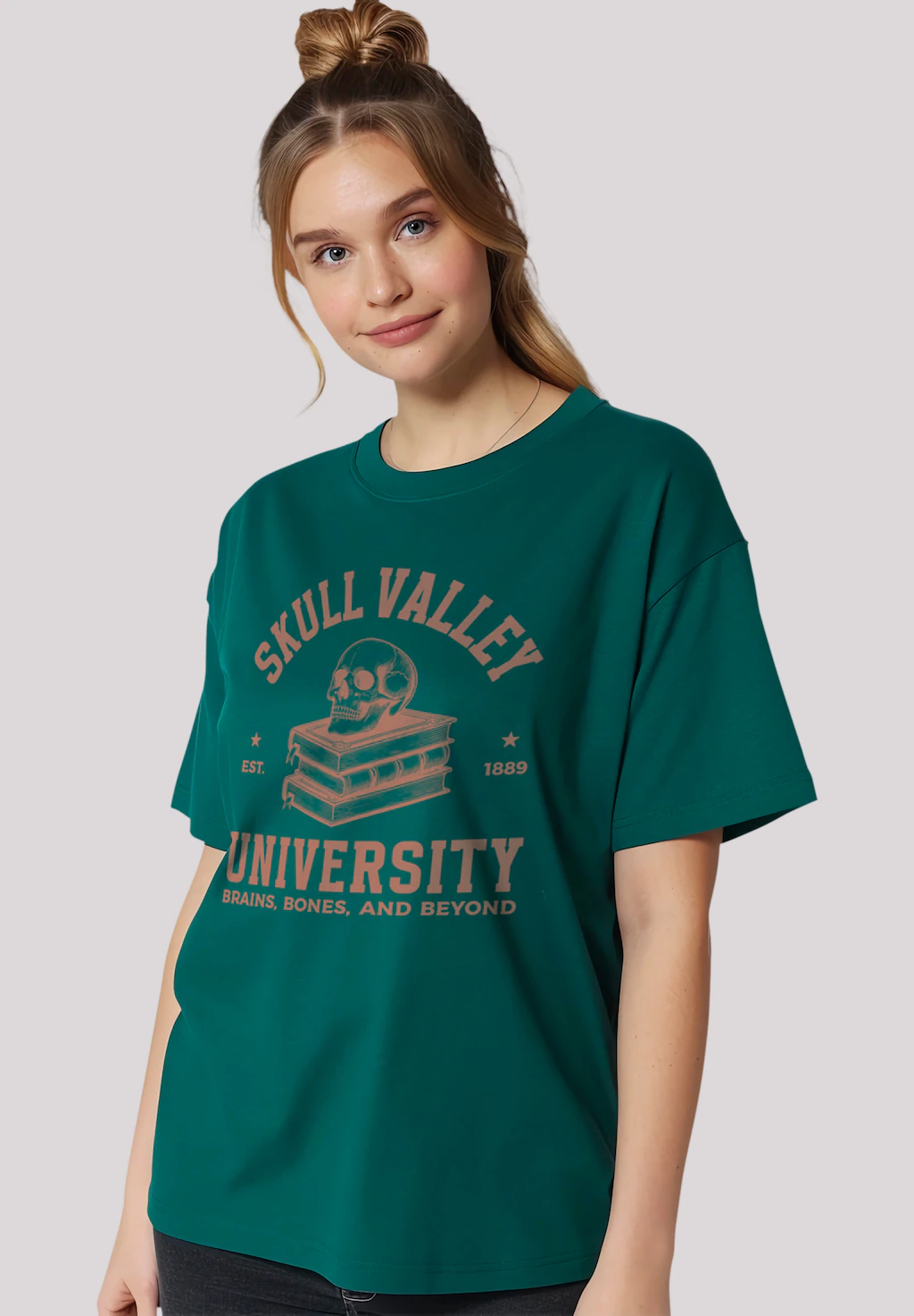 F4NT4STIC T-Shirt "Halloween University skull valley", Premium Qualität, Un günstig online kaufen