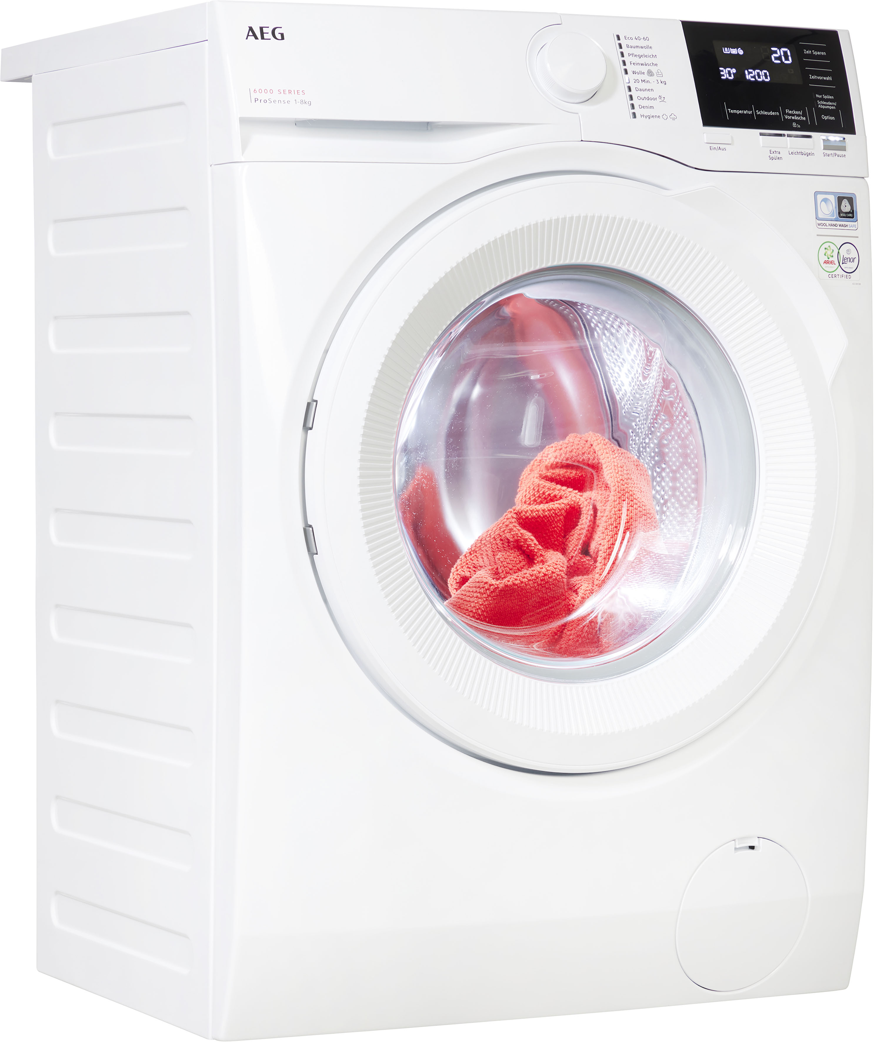 AEG Waschmaschine 6000 »LR6A668«, 8 kg, 1600 U/min, ProSense® Mengenautomat günstig online kaufen