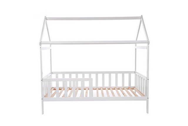 Babyhafen Hausbett 70x140 cm Babybett weiss Gitterbett Kinderbett Spielbett günstig online kaufen