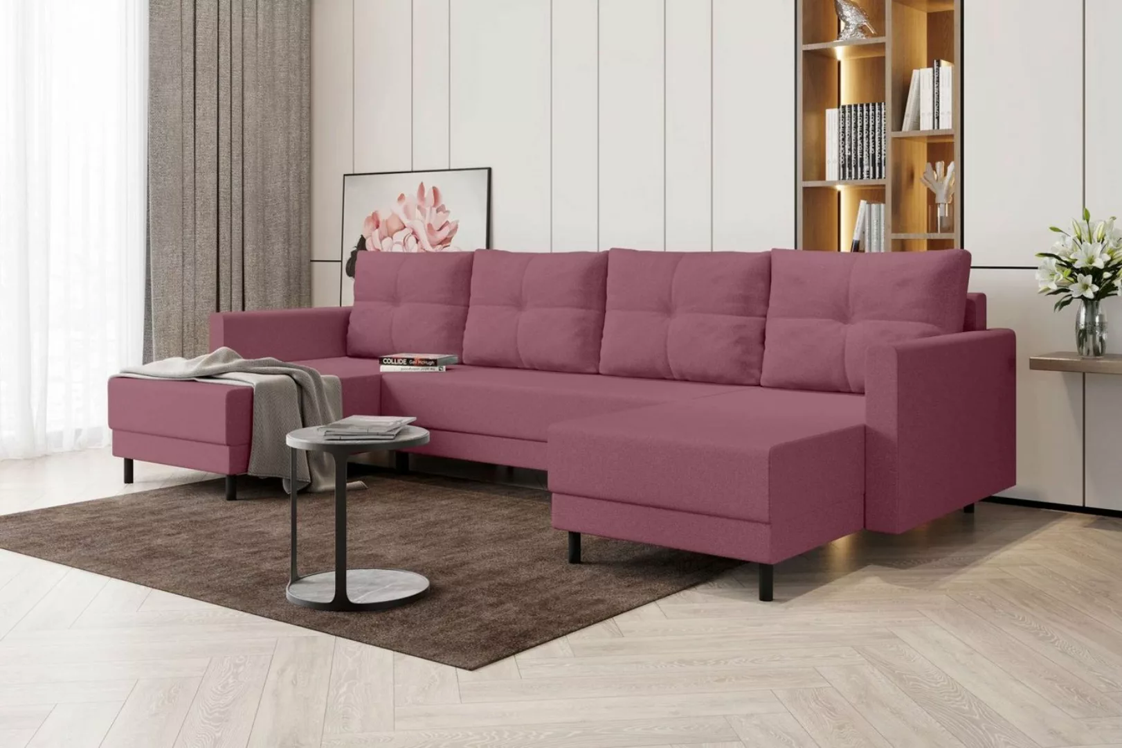 Stylefy Wohnlandschaft Selena, U-Form, Eckcouch, Sofa, Sitzkomfort, mit Bet günstig online kaufen