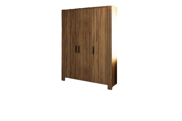 Natur24 Kleiderschrank Kleiderschrank Lubic Wildeiche 155x60x205 mit 3 Türe günstig online kaufen