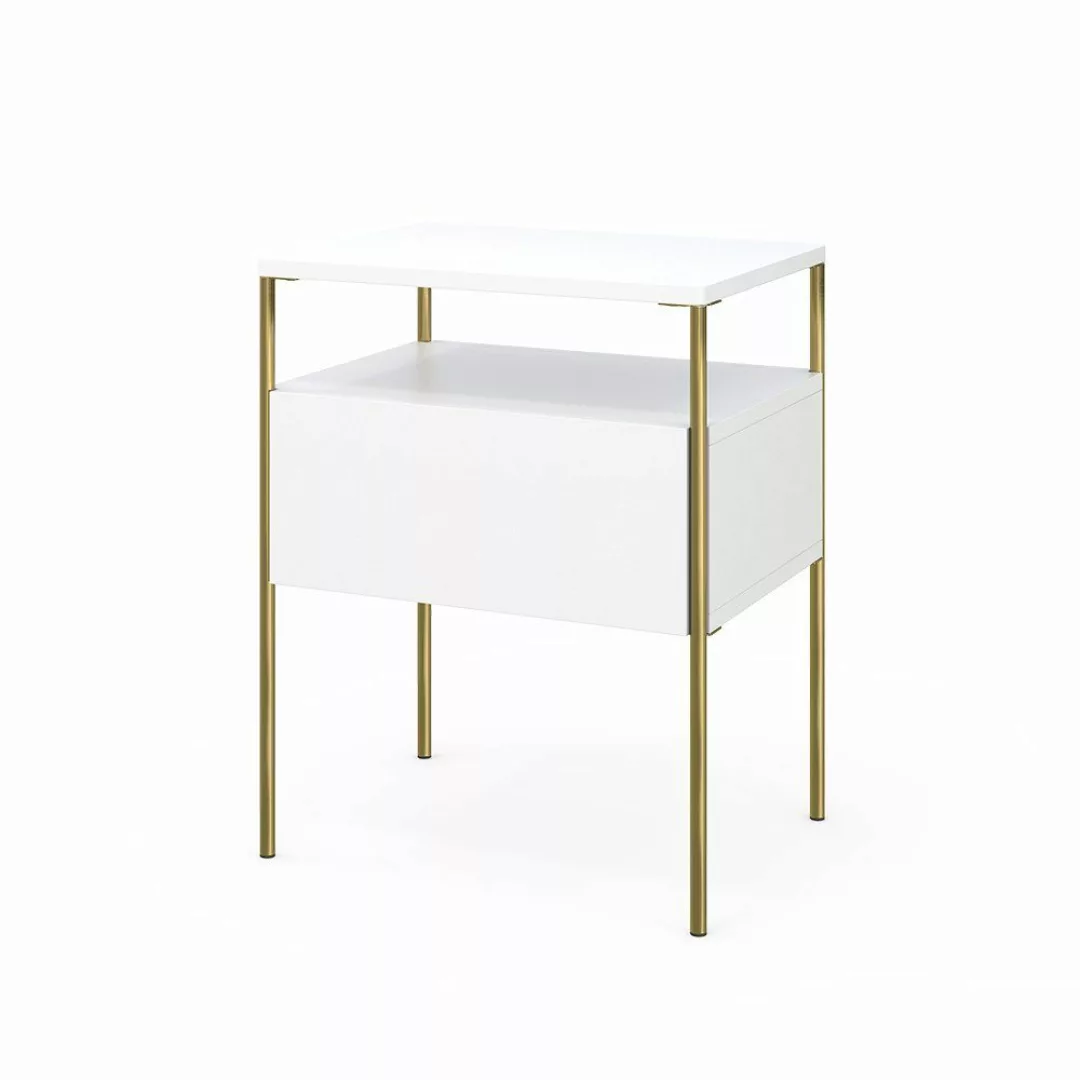 Vicco Nachtschrank Mira, Weiß/Gold, 40 x günstig online kaufen