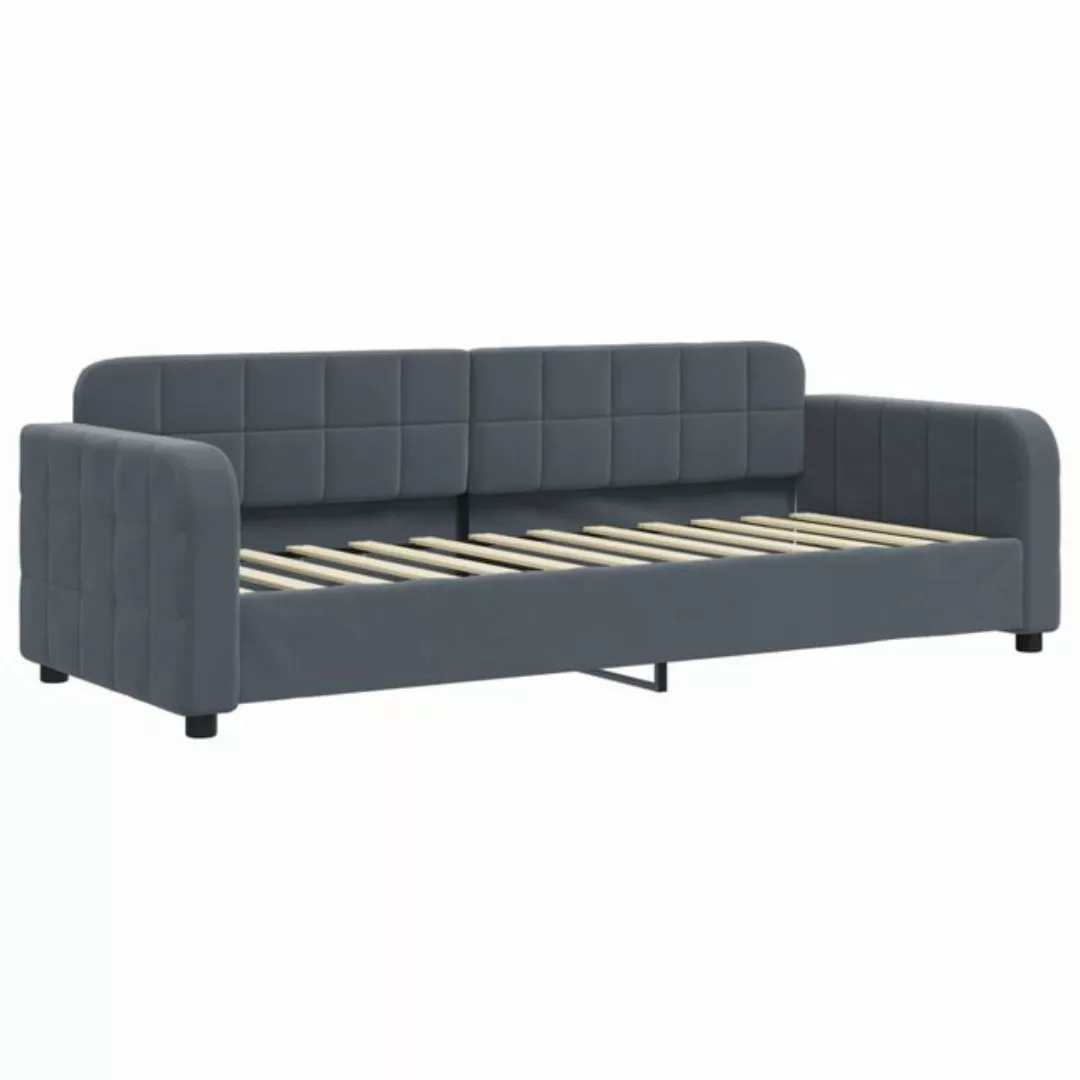 vidaXL Bett Tagesbett Dunkelgrau 80x200 cm Samt günstig online kaufen