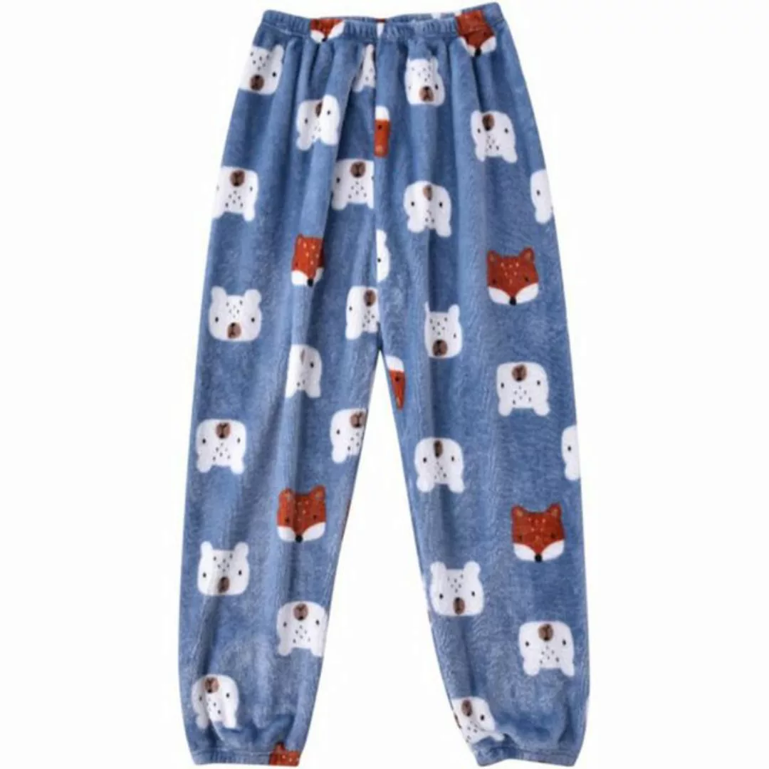 ZWY Loungepants Damen Pyjamahose aus Fleece, Plüsch, dick, Kuschelhose, bed günstig online kaufen