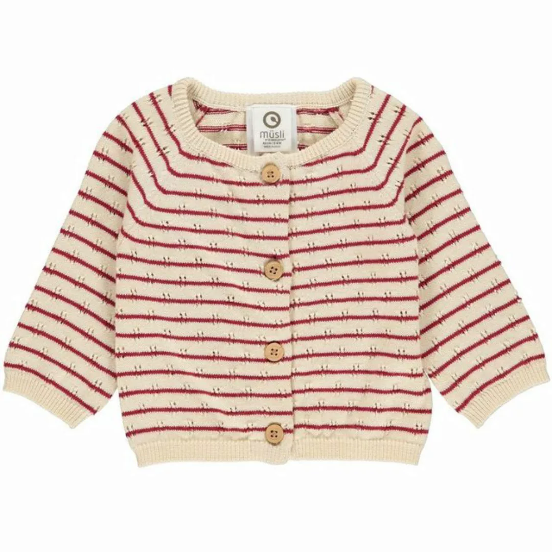 Müsli by GREEN COTTON Strickjacke Strickjacke rot/beige günstig online kaufen