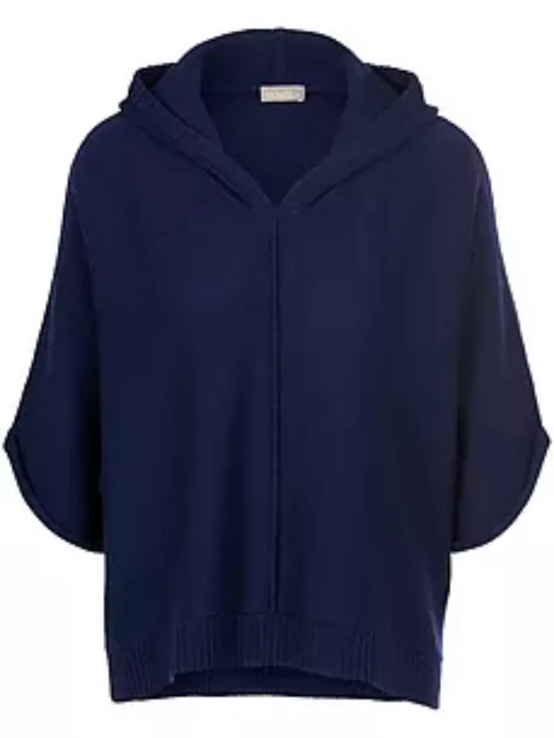 Hoodie-Pullover aus Schurwolle und Kaschmir include blau günstig online kaufen